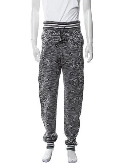 Pre-owned Amiri Paisley Print Lounge Bottoms In Grey