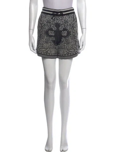 Pre-owned Amiri Paisley Print Mini Shorts In White