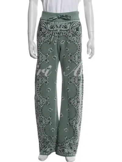 Pre-owned Amiri Paisley Print Robe In Green