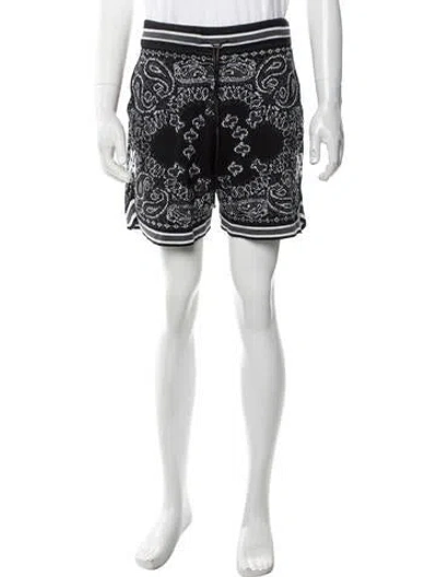 Pre-owned Amiri Paisley Print Shorts In White