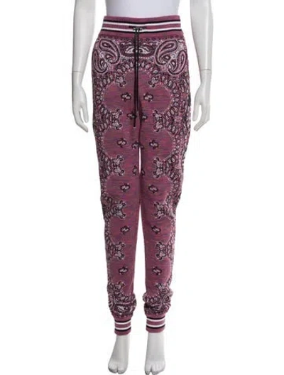Pre-owned Amiri Paisley Print Sweatpants In Purple