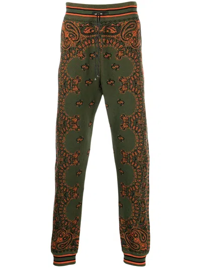 Amiri Paisley-print Track Pants In Grün