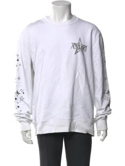 Pre-owned Amiri Paisley Star Graphic Print Sweatshirt In White