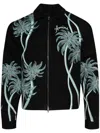 Amiri Palm Shirt Jacket In Black