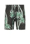 Amiri Palm Swim Trunk In Black