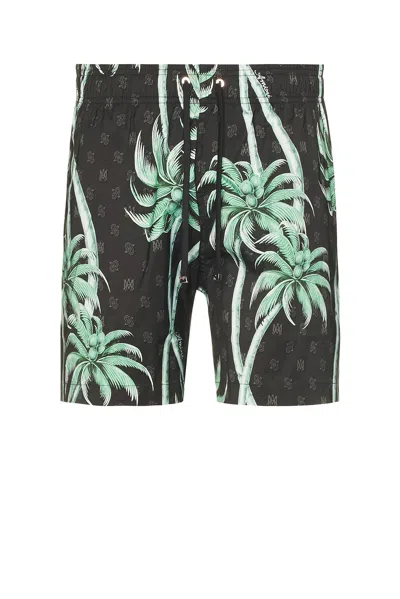 Amiri Palm Swim Trunk In Black