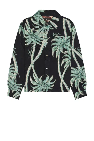 Amiri Twisted Palms Tapestry Overshirt In Printed