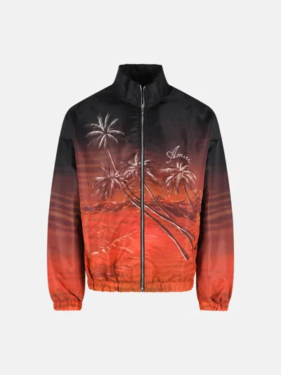 Amiri Nylon Stand Collar Jacket Casual Style In Neutral