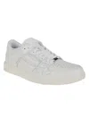 Amiri Paneled White Leather Low-top Sneakers With Lace-up Closure In White