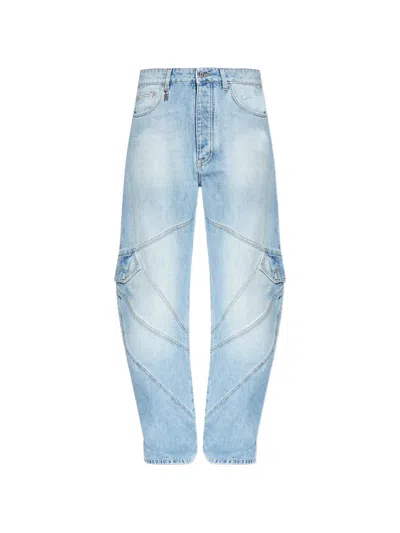 Amiri Panelled Jeans In Blue