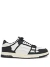 Amiri Mens Black Skel Top Bandana-print Leather Low-top Trainers In White