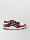 Amiri Skel Top Low Red Sneakers With Skeleton Patch In Leather Man