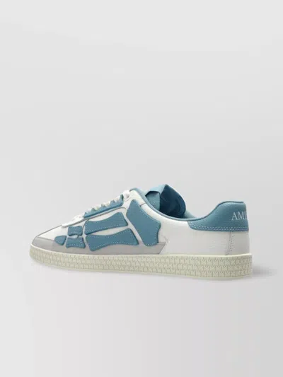 Amiri Panelled Low-top Sneakers Appliqué Detailing In Grey