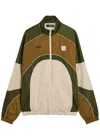 Amiri Track Polyester Cotton Jacket High Collar In Multi