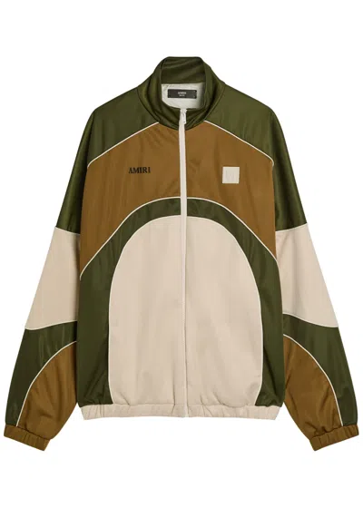 AMIRI AMIRI PANELLED SATIN-TWILL TRACK JACKET