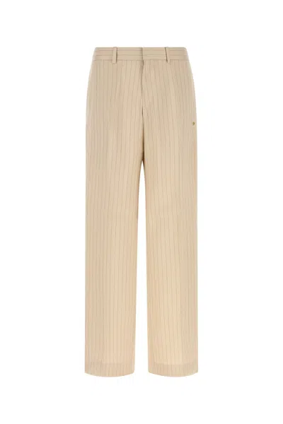 Amiri Men Embroidered Jersey Wide-leg Pant In Neutral