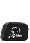 Amiri Mens Panther Cotton Camera Bag Black In Black