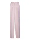 Amiri Pants With Wide Leg And Pleats In Pink