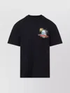 Amiri Black T-shirt With Logo Print And Graphic Design In Black