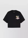 Amiri Paradise Graphic Crop T-shirt In Black