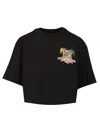 Amiri Paradise Graphic Crop T-shirt In Blue