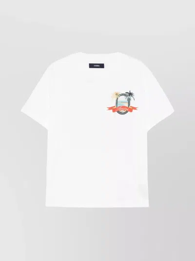 AMIRI PARADISE GRAPHIC PRINT CREWNECK T-SHIRT