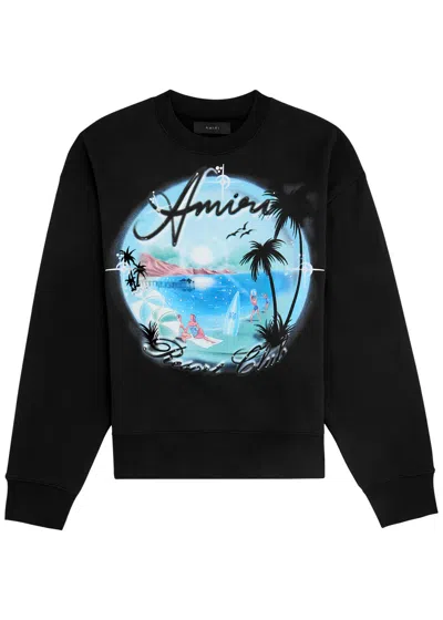 Amiri Paradise Printed Cotton Sweatshirt In Black
