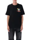 Amiri Black T-shirt With Logo Print And Graphic Design In Black