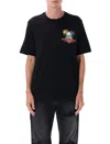 Amiri Black T-shirt With Logo Print And Graphic Design In Black