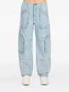 Amiri Cargo Loose Pants In Blue