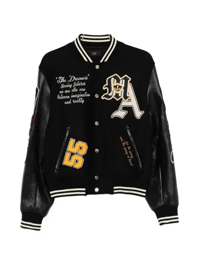 Amiri Patch Varsity Jacket In Black