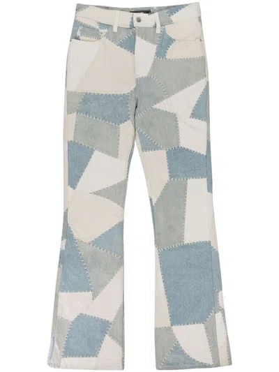 Amiri Patchwork-design Jeans In Blue