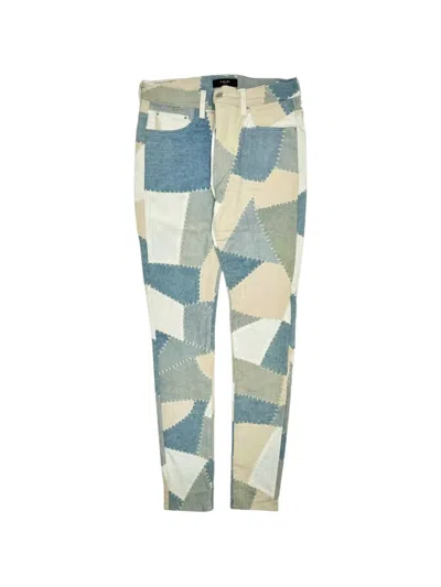 Amiri Patchwork Jeans In Blue