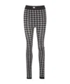 Amiri Elasticized Waistband Leggings All-over Print In Black
