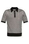 Amiri Quad Geometric Pattern Polo T-shirt In Black