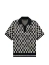 Amiri Pattern Polo In Black