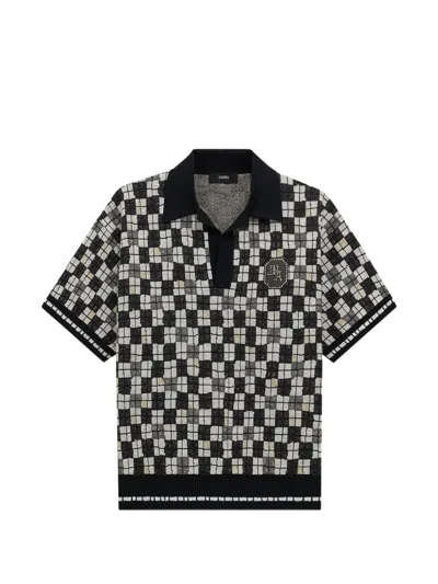 Amiri Pattern Polo In Black