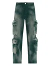 Amiri Patterned-jacquard Cargo Trousers In Green