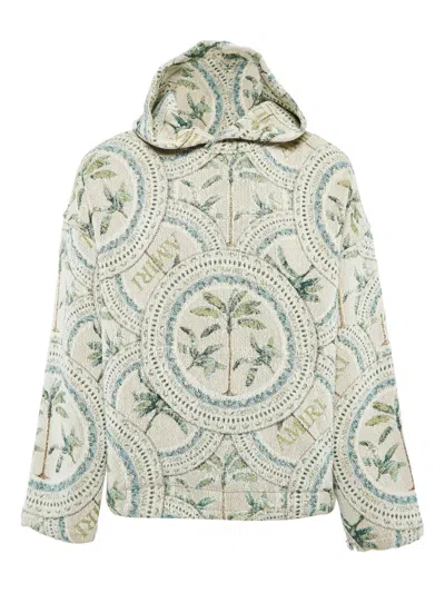Pre-owned Amiri Patterned-jacquard Hooded Jacket