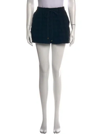 Pre-owned Amiri Patterned Mini Shorts In Black