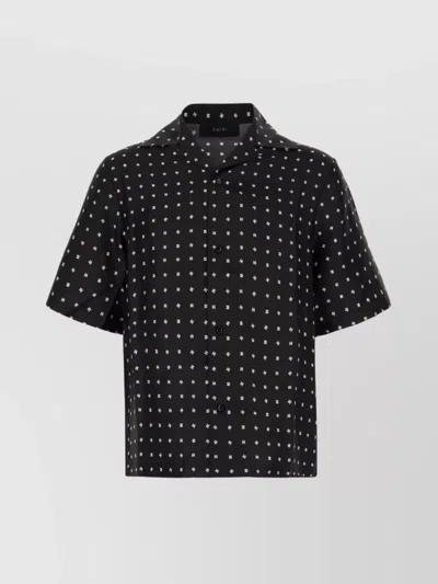 Amiri Patterned Short Sleeve Shirts In Blue