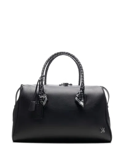Amiri Pebbled Leather Tote Bag In Black