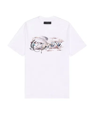 Amiri Pegasos Script Logo-print T-shirt In White