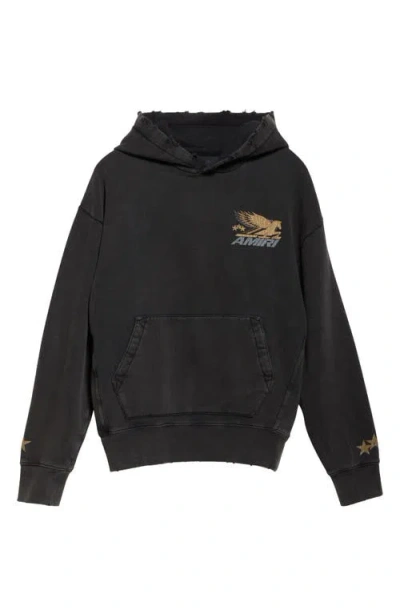 AMIRI AMIRI PEGASUS DISTRESSED COTTON GRAPHIC HOODIE