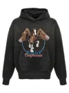 Amiri Graphic Print Hooded Sweater Kangaroo Pocket In Black
