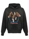 Amiri Graphic Print Hooded Sweater Kangaroo Pocket In Black