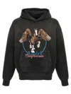 Amiri Graphic Print Hooded Sweater Kangaroo Pocket In Black