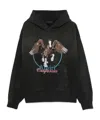 Amiri Graphic Print Hooded Sweater Kangaroo Pocket In Black