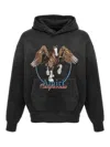 Amiri Graphic Print Hooded Sweater Kangaroo Pocket In Negro