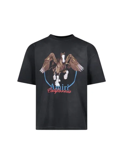 AMIRI PEGASUS" LOGO T-SHIRT - BLACK